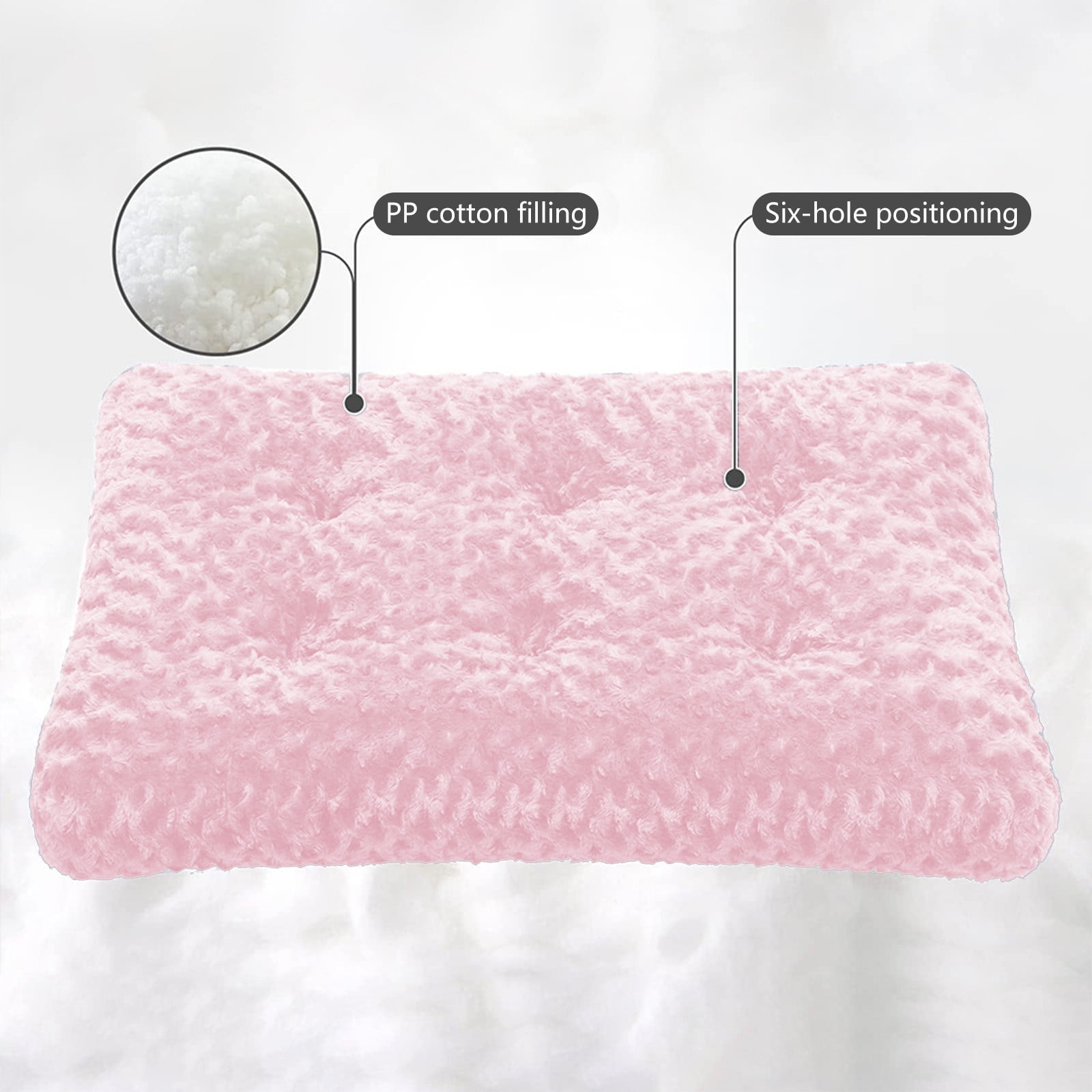 Rose Velvet Orthopedic Pet Bed, 14x24" Crate Mat with Non-Slip Bottom, Plush and Supportive, Suitable for Puppies and Senior Pets, Machine Washable