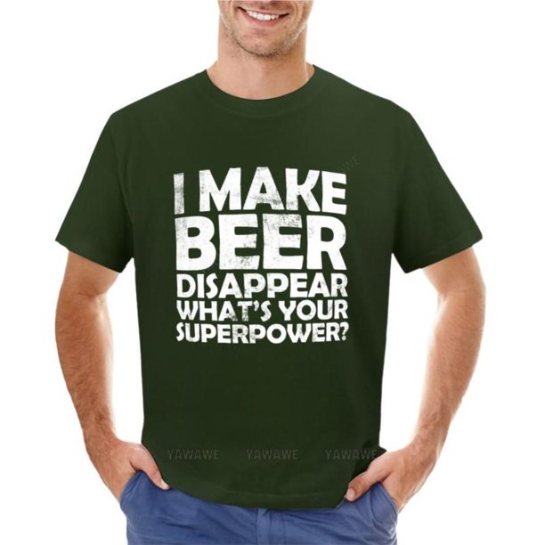 ¿Hago desaparecer la cerveza? ¿Cuál es tu superpoder? Camisetas, camisetas sin mangas, camisetas de cuello redondo, camisetas para hombre, ropa para hombre.