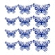 thumbnail image 2 of 12 pegatinas de pared 3D con diseño de mariposas huecas, multiusos, impermeables. Azul, 2 of 9