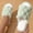 Green, variant on Fluffy Household Slippers Fuzzy Plush Comfy Faux Fur Lined Slide Shoes Anti-Skid Sole Trendy Warm Slippers (White,38-39)