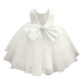 thumbnail image 5 of Satin Tulle Flower Girl Dress With Bow Knot For Birthday Wedding Flower Girl Dress, 5 of 5