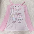 thumbnail image 2 of Y2K Off Shoulder Shirt Cute Cartoon Print Long Sleeve Sweatshirt Fall Casual Kawaii Cutecore Pullover Tops, 2 of 3