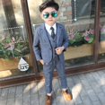 thumbnail image 5 of Trajes de fiesta de boda para bebés, chaqueta, chaleco, pantalones, trajes formales para niños, vestido de bautismo, conjunto de ropa para ceremonia adolescente, 5 of 5