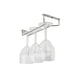thumbnail image 3 of Yuarrent Sola debajo del gabinete Stemware Rack Barra de cocina Alambre de acero inoxidable Soporte para colgar copas de vino Almacenamiento y organización del hogar 27cm Yuarrent HA0679-01B, 3 of 6