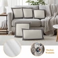 thumbnail image 5 of Black Cream Greek Key Outdoor Pillow Covers 20x12 Set of 2,Waterproof Patio Throw Pillowcase Protectors,Geometric Greece Ancient Rustic Lumbar Decorative Pillow Shams Cushion Covers for Bed Couch, 5 of 8