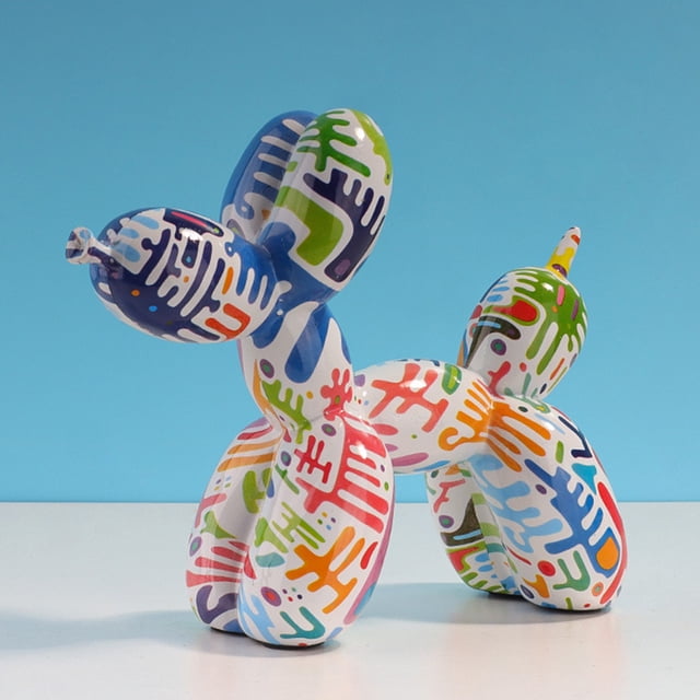 Resina para perros Artesanías Globo resistente a la decoloración Adorno para perros Escultura Accesorios de escritorio Hugtrwg Para estrenar