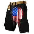 thumbnail image 6 of DDAPJ pyju 250 Anniversary USA Shorts Men American Flag Patriotic Cargo Shorts with Multi Pockets 1776-2026 Vintage Cargo Short Black L, 6 of 7