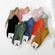 thumbnail image 4 of Calcetines de mujer de dos pines con imitación de orejas atadas, de algodón de color liso, con protección vertical para los pies, calcetines cortos para mujer, calcetines náuticos, calcetines, 4 of 6