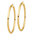 thumbnail image 2 of 14K Yellow Gold Lightweight 4mm Polished Hoop Earrings, 2 of 7