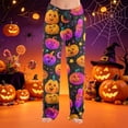thumbnail image 2 of Trgacdwlo Womens Halloween Fleece Pajama Pants Spooky Season Womens Fuzzy Pajama Pants Fall Winter Warm Lounge Pants Women, 2 of 7