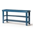 thumbnail image 3 of Ktaxon 36" Solid Wood Shoe Bench 3-Tier Shoe Storage Rack Organizer for Entryway Hallway Closet Living Room Bathroom, Navy Blue, 3 of 17