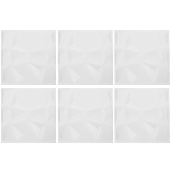OUNONA 6pcs 3D PVC Wall Panels Set for Home Wall Decor, Decorative Textured Wall Tiles, Easy to Install and