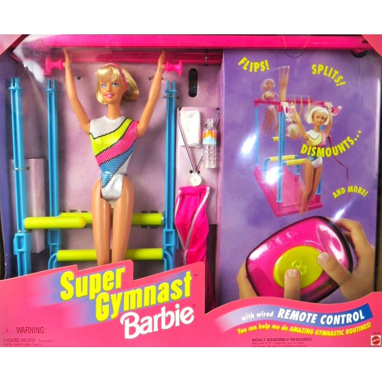 Super Gymnast Barbie Doll with Wired Remote Control 1999 From Mattel