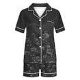 thumbnail image 4 of Ensembles de Pyjama pour Femmes, Shorts pour Femmes, Blouse Décontractée à Col Rabattu Manches Courtes Mode Short Ensemble de Pyjama, 4 of 4