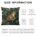 thumbnail image 5 of JEUXUS Pillow Cover,Tiger and Peacock Throw Pillow Case Modern Cushion Cover Square Pillowcase Decoration for Sofa Bed Chair Car, 5 of 5
