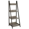 thumbnail image 1 of Hometrends Wood-look 4 Tier Shelves Brown Metal Ladder Bookshelf, 1 of 2
