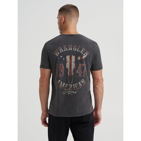 Wrangler American Legend Jet Black - Mens Tee - 112375726