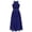 Blue, variant on CHICTRY Girls Floral Lace Rhinestone Maxi Romper Dress for Birthday Wedding Party