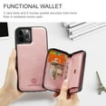 thumbnail image 6 of iPhone XS Max 2018 Case and Cover 6.5", Allytech Slim Fit Stand Magnetic Closure Card Slots Removable Purse Zipper Wallet PU Leather Anti-Shock Shell Cover for iPhone XS Max 6.5 inch 2018, Pink, 6 of 7