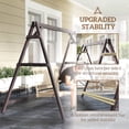 thumbnail image 4 of Outsunny Wooden Porch Swing Frame, A-Frame Swing Stand with Reinforced Bars, Hanging Chair Stand Only for Backyard, Patio, Lawn, Garden, 4 of 9