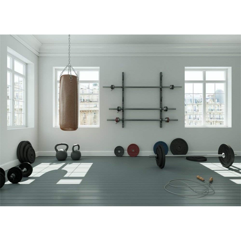 ABPHOTO Polyester 7x5ft Gymnasium Backdrop Interior Fitness Room
