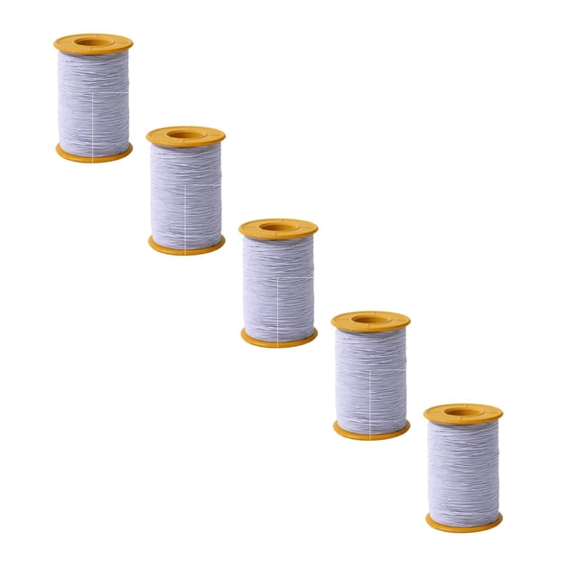 CY5O5ee 5Roll 400m 0.5mm Elastic Cord Beading Threads Stretch String Thickness Elastic Sewing Thread Crafting Cords for Jewelry Making Beading DIY Project