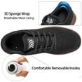 thumbnail image 3 of Ecetana Sneakers for Women Suede Low-Top Shoes Casual Lace-Up Walking Shoes with Non-Slip, 3 of 7