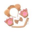 thumbnail image 3 of Lion Tail Ears Costume Set Pajarita Guantes Cosplay Dress up Headwear Diadema para fiestas temáticas de animales Carnival Holiday jinwen Orejas de cola de disfraz, 3 of 8