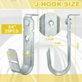 25 Pcs Ceiling Mount J Hooks Cable Management Heavy Duty Galvanized
