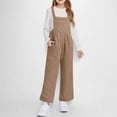 thumbnail image 2 of StSilkitty Boys Girls Jumpsuit Solid Color Sleeveless Adjustable Strap Romper Lightweight Overalls with Pockets, 2 of 8