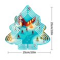 thumbnail image 3 of Metal Hanging Christmas Tree Wind Decorations - Festive Garden Spinners with Cozy Winter Scene Design for Yard and Garden Decor, 3 of 7