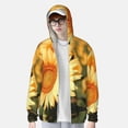 thumbnail image 2 of Yiaed Golden Sunflower In Field Print Sun Shirts UPF 50+ Protection Hoodie Rash Guard Shirt UV Shirt Long Sleeve Fishing Outdoor Lightweightase-3X-Large, 2 of 7