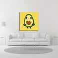 thumbnail image 2 of 16" x 16" Luvacado by Michael Buxton - Wall Art Print on Canvas Fabric Yellow, 2 of 3