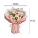 thumbnail image 5 of Ramo de flores de ganchillo, ramo tejido, decoración del Día de San Valentín, flores tejidas, margaritas pequeñas para cafetería, suministros para , Rosa, 5 of 8