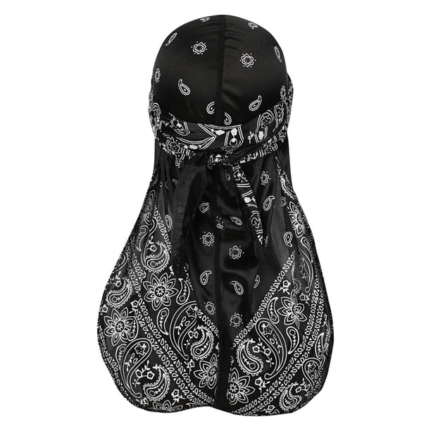 Pañuelo pirata de cola larga de ameba de seda de imitación para hombre y mujer.