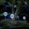 thumbnail image 6 of Wintergreen Lighting 12" White LED Outdoor Light Ball Sphere Light, White Fold-Flat Metal Frame, Cool White Lights, 6 of 9