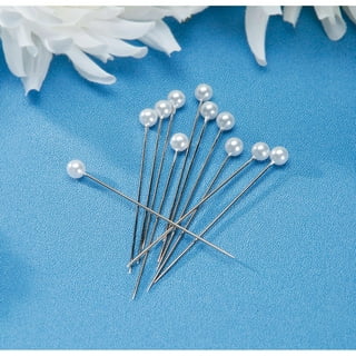 Outus Corsage Boutonniere Pins Teardrop Pearl Head Pins Wedding Bouquet Pins White Straight Head Pins for DIY Crafts Jewelry Making Sewing Wedding