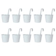 thumbnail image 4 of 2Pcs Hanging Flower Pots Fence Outdoor Metal Decoration Removable Garden Indoor Railing Iron Wall Planter, 4 of 16