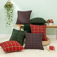 thumbnail image 2 of 2 Pack Scottish Tartan Plaid Throw Pillow Covers Farmhouse Classic Decorative Cushion Cases, 18x18 Inch, 2 of 6