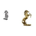 thumbnail image 1 of Figura De Resina De Caballero Y Caballo De Arte Nórdico, Escultura Abstracta Para Escritorio, Armario, Oficina, Mesa, Centro De Mesa, Entrada, Decoración Artesanal Hecha A Mano Para Hoteles,, 1 of 8