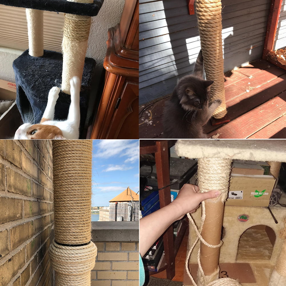 DIY Cat Twisted Sisal Rope Pet Replacement Tree Scratching Climbing Rope 