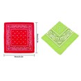 thumbnail image 2 of Advancent Moda Hip Hop algodón pañuelo cuadrado bufanda negro rojo Paisley diadema impresa para mujeres/hombres/niños/niñas sombreros Almacenamiento y organización del hogar verde, 2 of 6