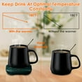 thumbnail image 4 of Electric Beverage Warmer Heating Plate for Desk with 8H Auto Shut off 3 Temperature Setting, Portable Beverage Cup Heater for Coffee Tea Water White, 4 of 12