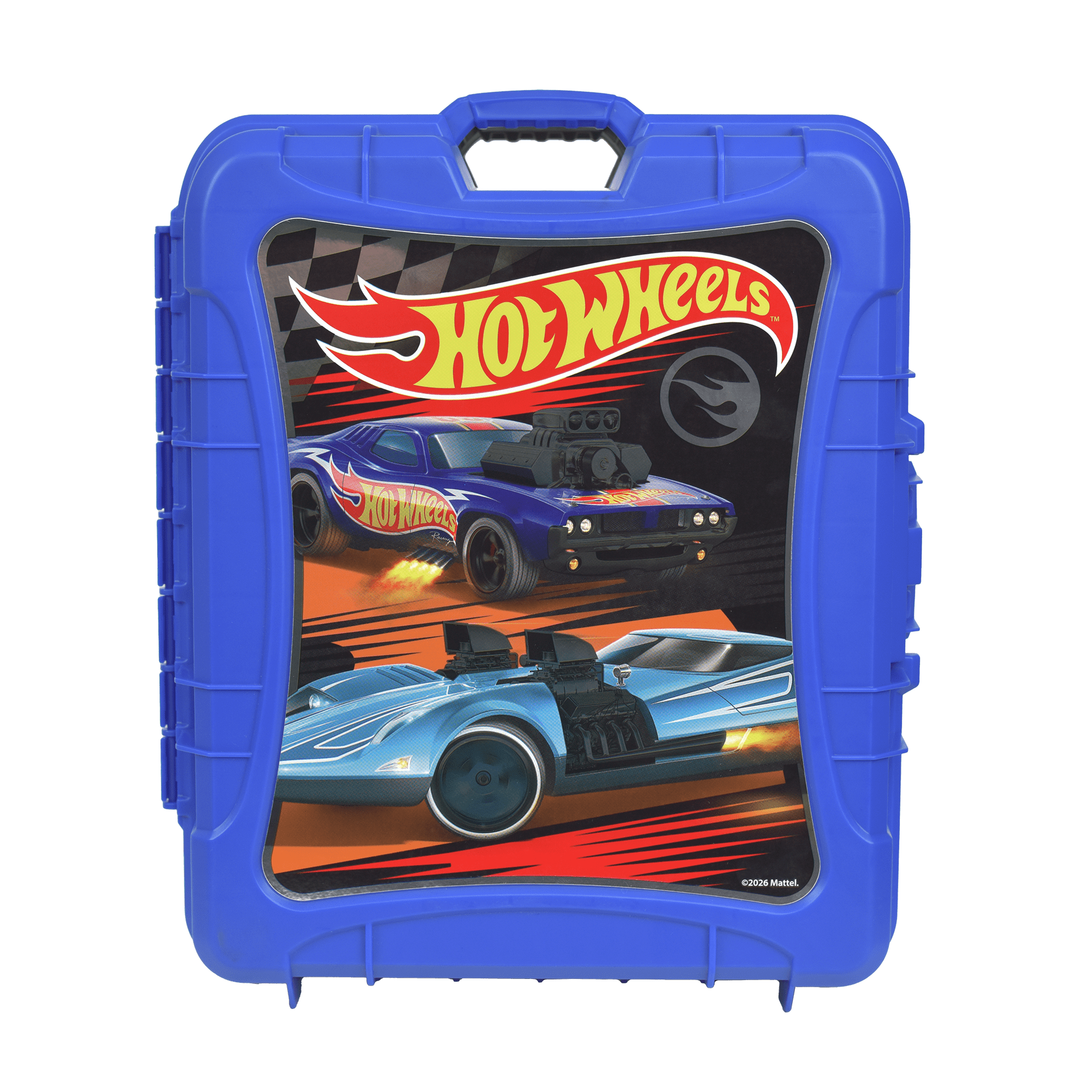 Hot Wheels 110 Vehicle Playsets Plastic Carrying Case in Blue, for Child Ages 3+