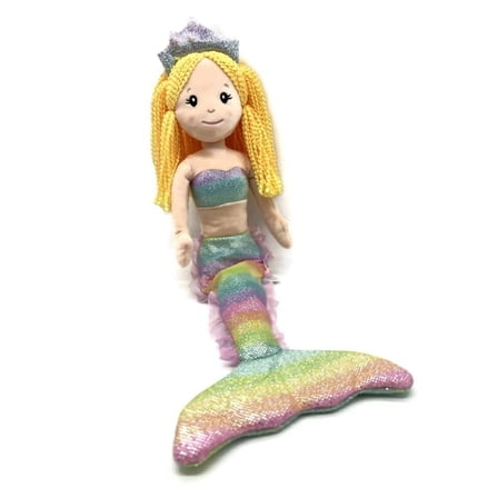 The Petting Zoo Mermaid Doll Plushie, Gifts for Girls, Ombrez Mermaid Stuffed Animals, Mermaid Plush Toy, Blonde, 12 Inch