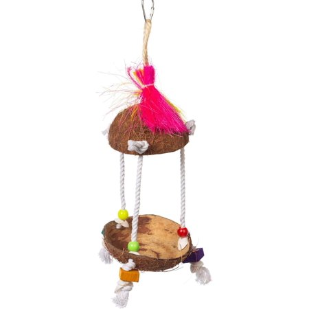2pcs Prevue Pet Products Forage & Engage Tropical Teasers Tiki Hut Toy 62188