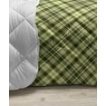 thumbnail image 3 of Green and Brown Down Alternative Comforter, Geometrical Half Circles Lines Curves Floral Design, Microfiber Quilt for All Season, 5 Sizes, Yellow Green Mint Green, by Ambesonne, 3 of 3