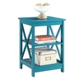 thumbnail image 2 of Pemberly Row Transitional Wood End Table with Middle and Bottom Shelf in Blue, 2 of 4