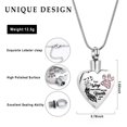 thumbnail image 2 of No Longer by My Side,But Forever in My Heart Carved Locket Cremation Urn Necklace for Pet Dogs Cats Ashes, 2 of 6