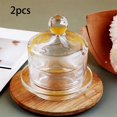 thumbnail image 6 of Dualoai 2 Pieces Glass Butter Dishes with Lid Holder Tray Compact Premium Storage Container Butter Keeper for Candy Countertop Fridge, 6 of 9